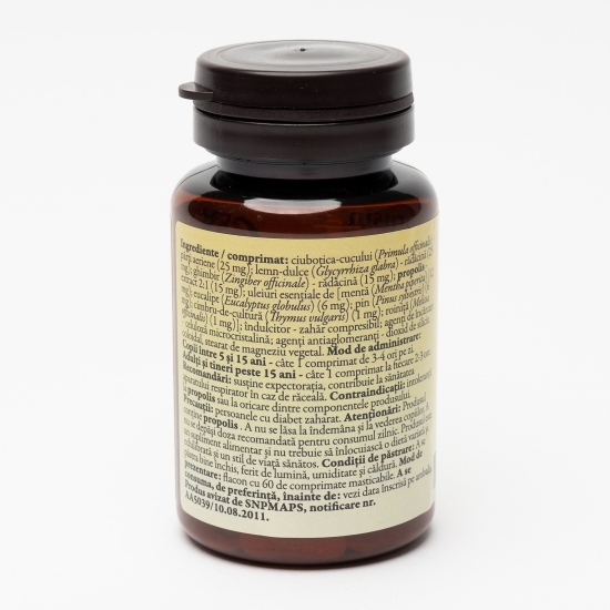 Calmotusin cu ghimbir și propolis 60 comprimate masticabile