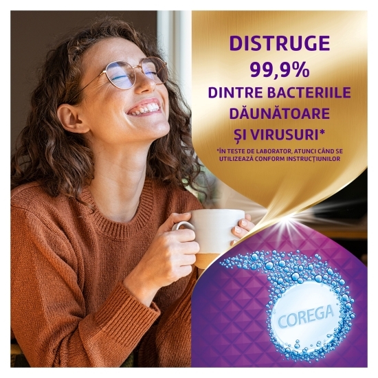 Tablete efervescente pentru curățarea zilnică a protezei dentare, dublă putere, Max Clean, 30 tablete