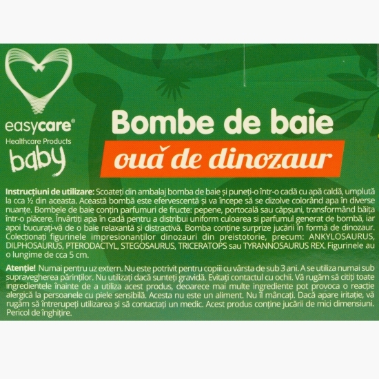 Bombe de baie ou de dinozaur cu surprize, parfum fructe, 3 buc