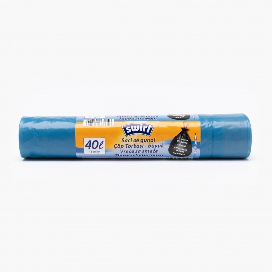 Saci pentru gunoi cu șnur 40l 12 buc