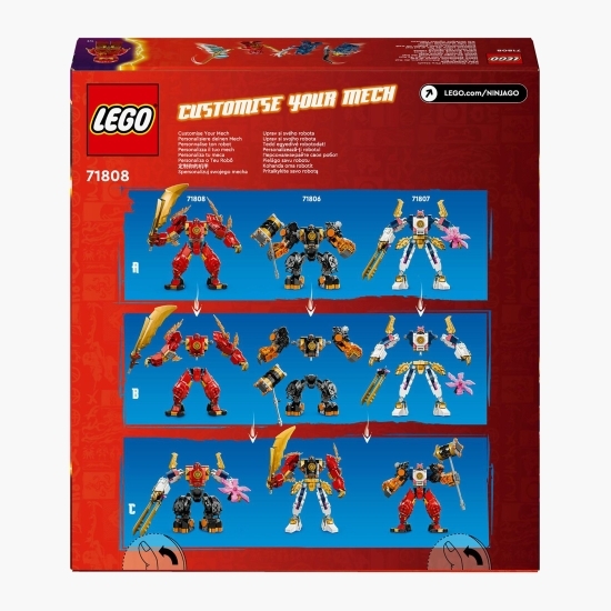 Robotul stihie de foc al lui Kai, 71808 Ninjago Dragons Rising, 322 piese, +7 ani