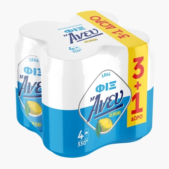 Bere blondă fără alcool Lemon, doză 4x0.33l (3+1)