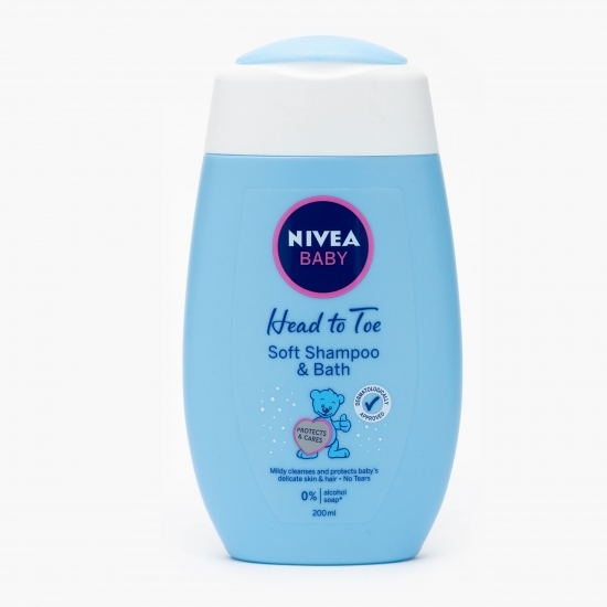 Șampon şi spumă de baie pentru bebeluși, Baby Head to Toe 200ml