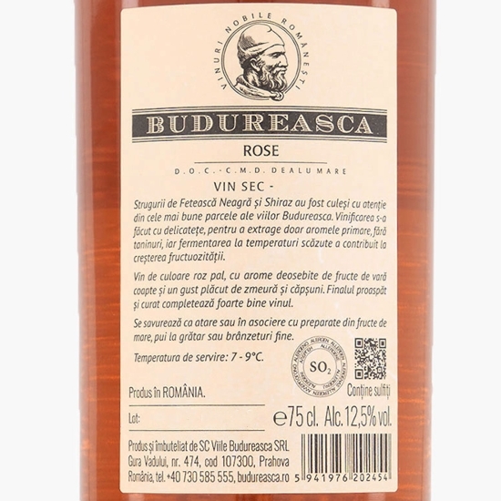 Vin rose sec Fetească Neagră & Shiraz, 12.5%, 0.75l
