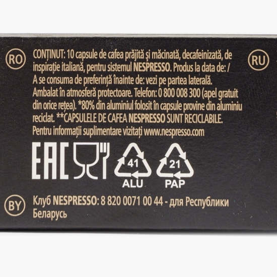 Ristretto decofeinizată 10 băuturi, capsule cafea