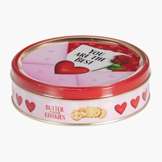 Biscuiți cu aromă de unt în cutie metalică, Love Letter, 114g