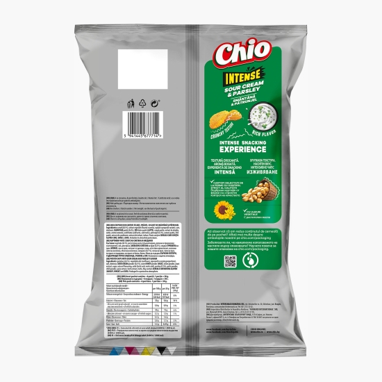 Chipsuri ondulate din cartofi cu gust de smântână și pătrunjel, Intense 160g