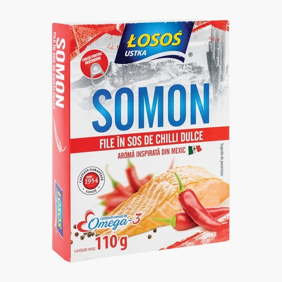 Somon file în sos de chili dulce 110g