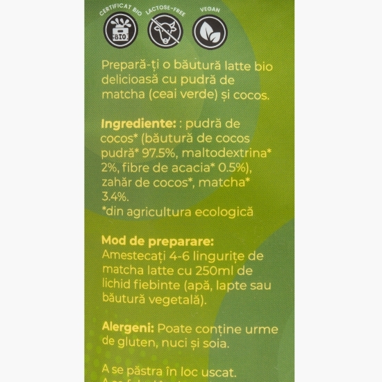 Matcha latte cu cocos, eco, 125g