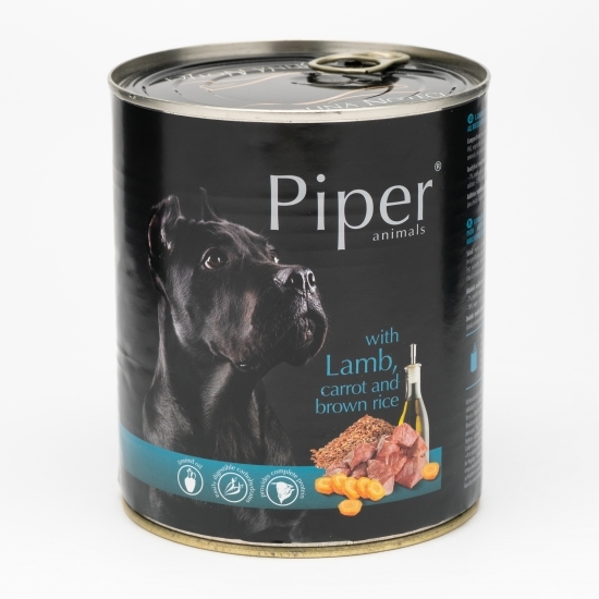 Hrană umedă pentru câini, 800g, cu carne de miel, morcovi și orez brun