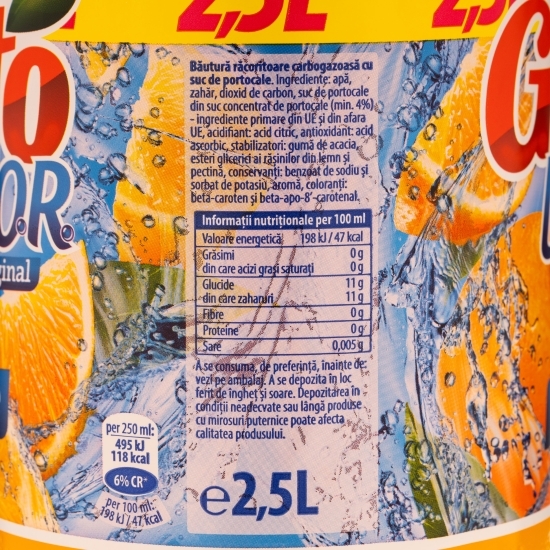 Băutură răcoritoare carbogazoasă 2.5l