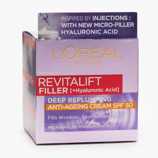 Cremă de zi antirid redensificatoare cu SPF 50 Revitalift Filler 50ml