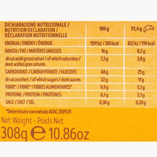 Croissant integral cu dovleac, morcov și portocale 308g