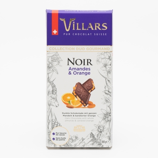 Ciocolată neagră cu migdale și portocale 180g  