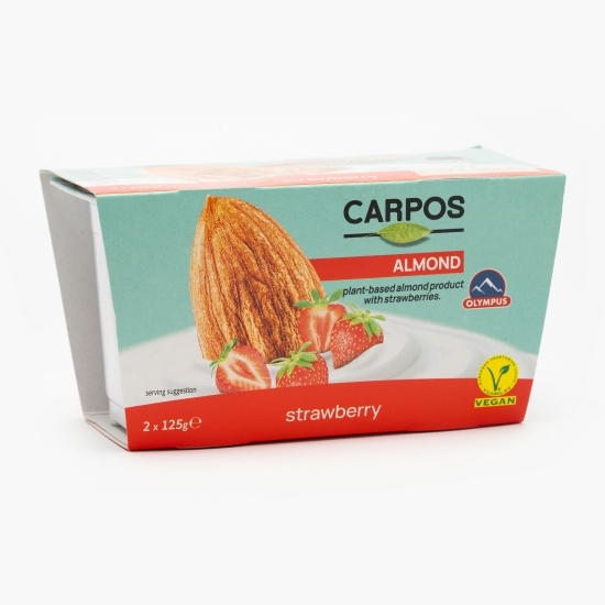 Produs fermentat din migdale cu căpșuni Carpos 2x125g