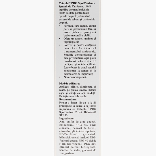 Spumă de curățare profundă a porilor Pro SpotControl 235ml