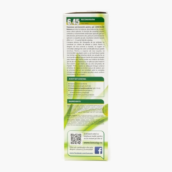 Vopsea permanentă pentru păr Natura 6.45 roșu rubin 100ml