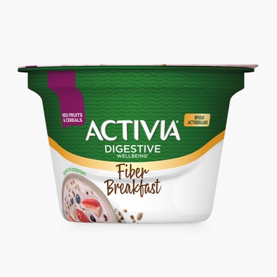 Iaurt Mic Dejun cu fibre, fructe roșii și cereale, 170g
