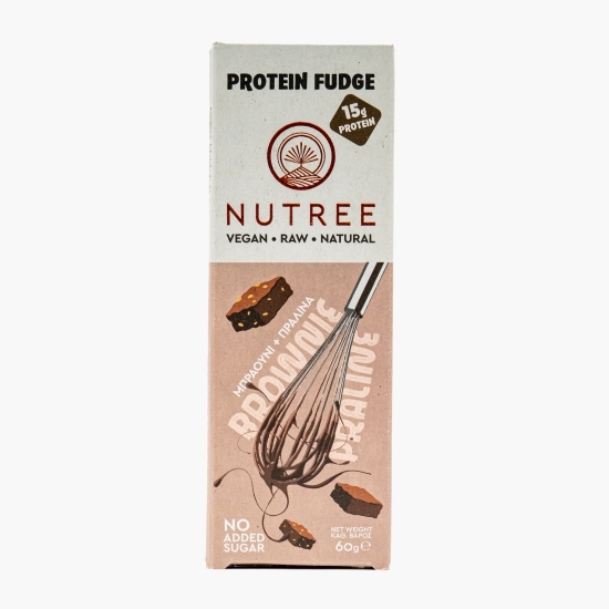 Baton proteic Raw Vegan Brownie Praline fără zahăr adăugat 60g