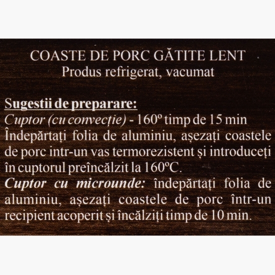 Coaste de porc gătite lent 650g