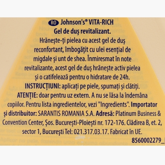Gel de duș revitalizant cu ulei esențial de migdale și unt de shea 400ml