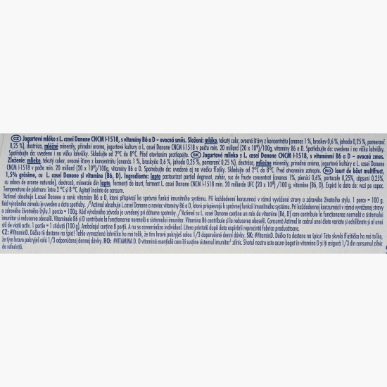 Iaurt de băut multifruct cu vitamine 8x100g