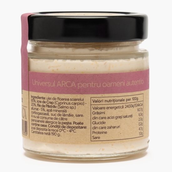 Salată de icre de crap cu păstrăv afumat 190g