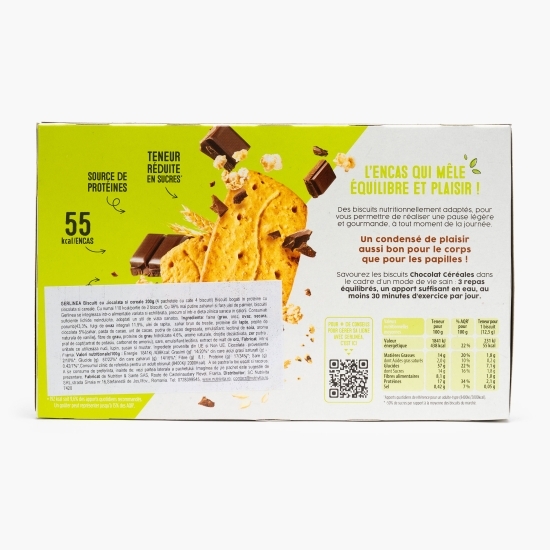 Biscuiți cu ciocolată și cereale, 200g