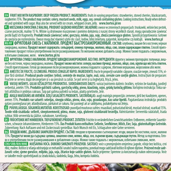 Amestec fructe de pădure cu zmeură 300g