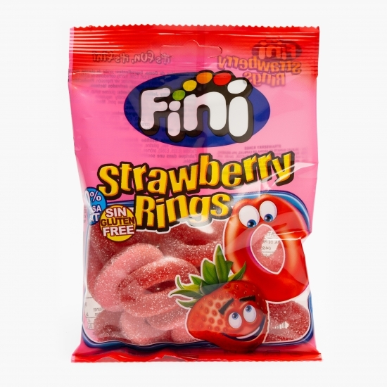  Jeleuri gumate cu aromă de căpșuni fără gluten 100g