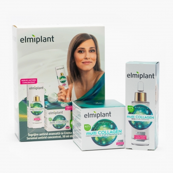 Set multiCollagen cremă antirid de zi 50ml + serum antirid concentrat 30ml