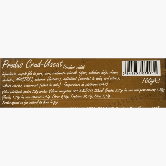 Mușchi file crud-uscat, feliat 100g