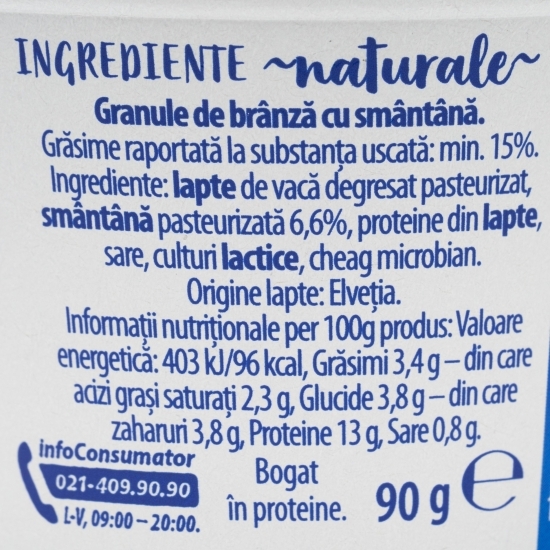 Mărgeluțe de brânză cu smântană 90g