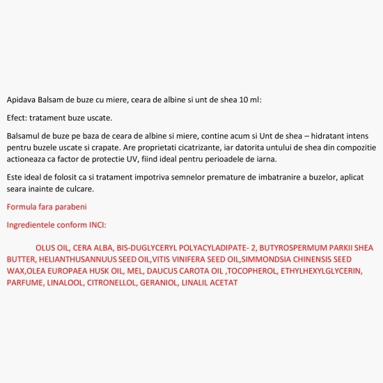 Balsam de buze cu unt de Shea 10ml
