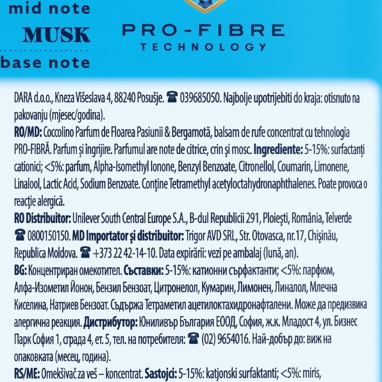 Balsam de rufe Passion Flower & Bergamot, 37 spălări, 0.925l