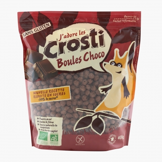 Biluțe de cereale expandate eco cu ciocolată 400g