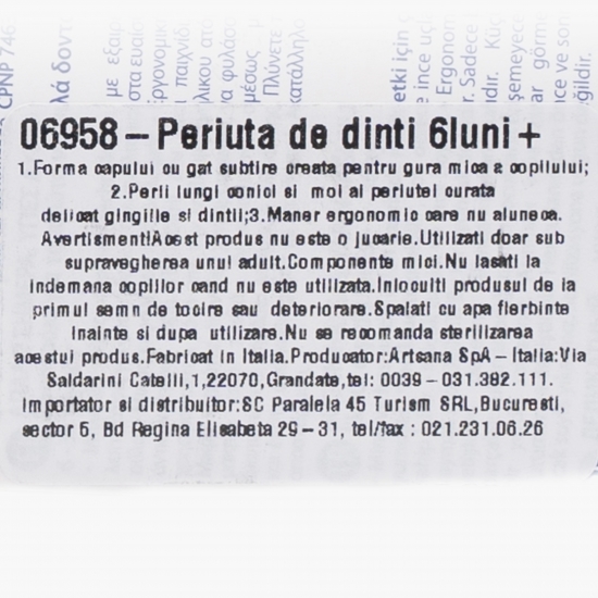 Periuță de dinți pentru copii 6 luni+