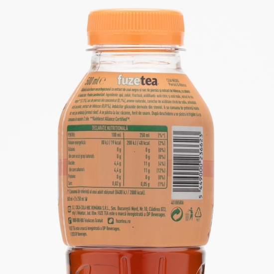 Ceai negru piersici și hibiscus 0.5l