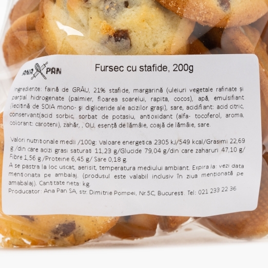 Fursecuri cu stafide 200g