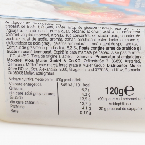Iaurt Mix Soffio cu căpșuni 120g