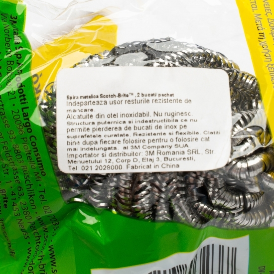 Burete metalic spirală inox 2 buc