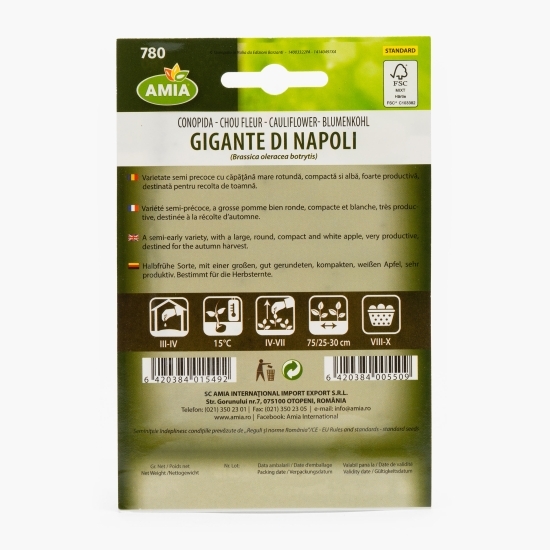 Semințe conopidă Gigante di Napoli 1g