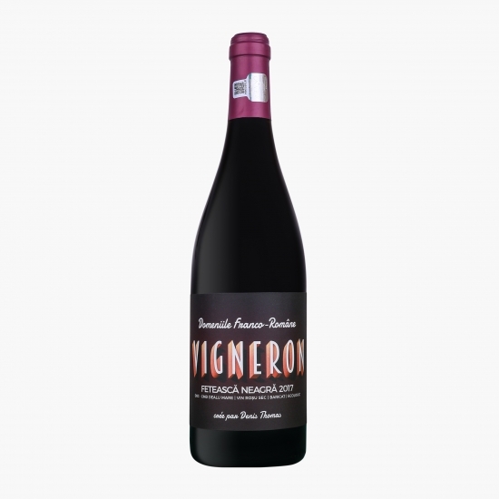 Vin roșu sec eco Fetească Neagră 2017, 13.5%, 0.75l