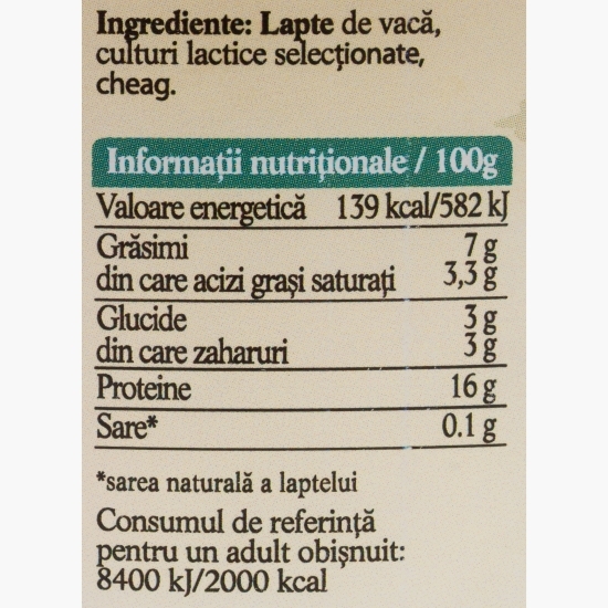 Brânză proaspătă de vacă 27% grăsime 500g
