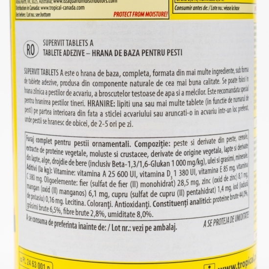 Tablete adezive pentru pești, 150g, Supervit Tablets A 