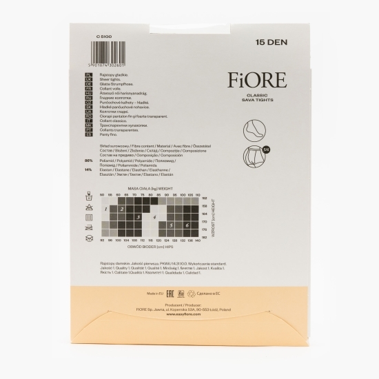 Ciorap Sava 15den Negru no. 6