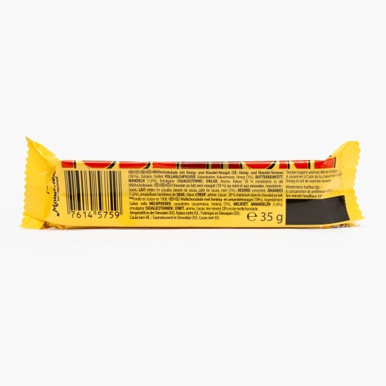 Ciocolată cu lapte, cu nuga, miere și migdale 35g