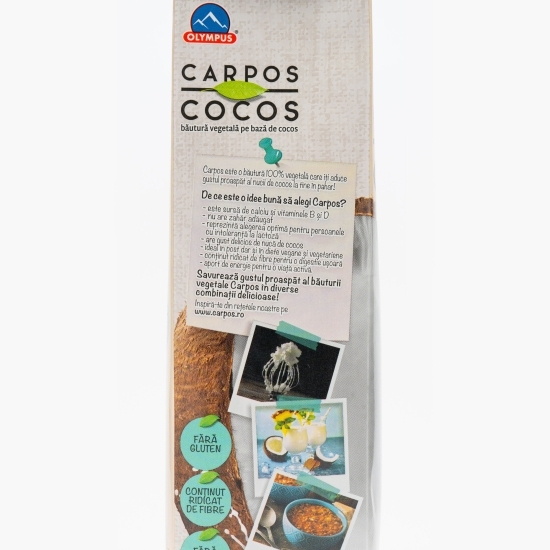 Băutură vegetală pe bază de cocos Carpos, fără zahăr 1l