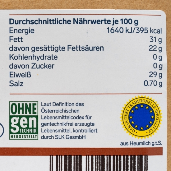 Brânză Emmentaler fără lactoză, 45% grăsime, felii, 150g