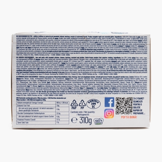 Cheeseburger de pui, 2x155g